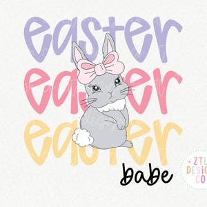 Coquette Pasqua Babe Digitale PNG SVG Sublimazione Cricut File di taglio Impilati Donne Bambina Bambini Fiocco Retro Trendy Grafica Design Stampabile