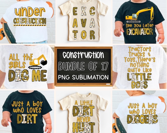 Boys Construction PNG Bundle, Boys Birthday PNG, Digger Png, Construction Png, Excavator Png, Tractor Png, Equipment Png, Construction Crew