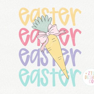 Carota di Pasqua digitale PNG SVG Sublimazione Cricut File di taglio Impilati Donne Bambina Bambini Coquette Fiocco Retro Trendy Grafica Design Stampabile