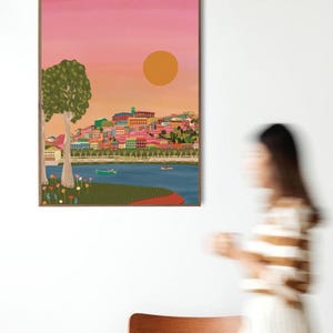 Portugal Print, Cidade de Coimbra, Travel Illustration a5/ a4/ a3/ a2/ a1