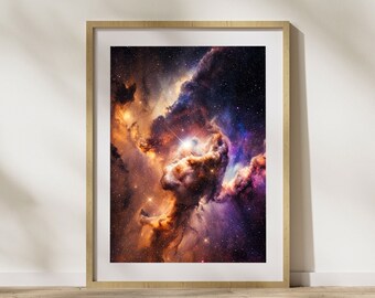 Nebula Space Art Print | Cosmic Wall Decor (Digital Download)