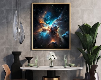 Nebula Space Art Print | Cosmic Photo Poster (Digital Download)