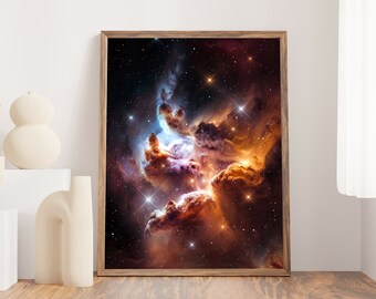 Nebula Space Art Print | Cosmic Galaxy Wall Decor (Digital Download)
