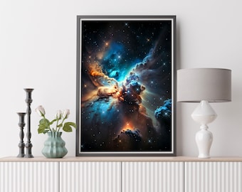 Nebula Space Art Print | Cosmic Wall Decor (Digital Download)