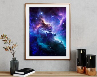 Nebula Space Art Print | Cosmic Wall Decor (Digital Download)