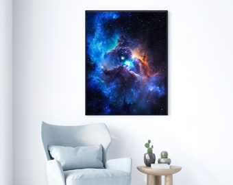 Nebula Weltraum Kunstdruck | Cosmic Photo Poster (Digitaler Download)