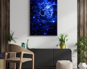 Blauer Nebel Poster | Celestial Wall Decor (Digitaler Download)