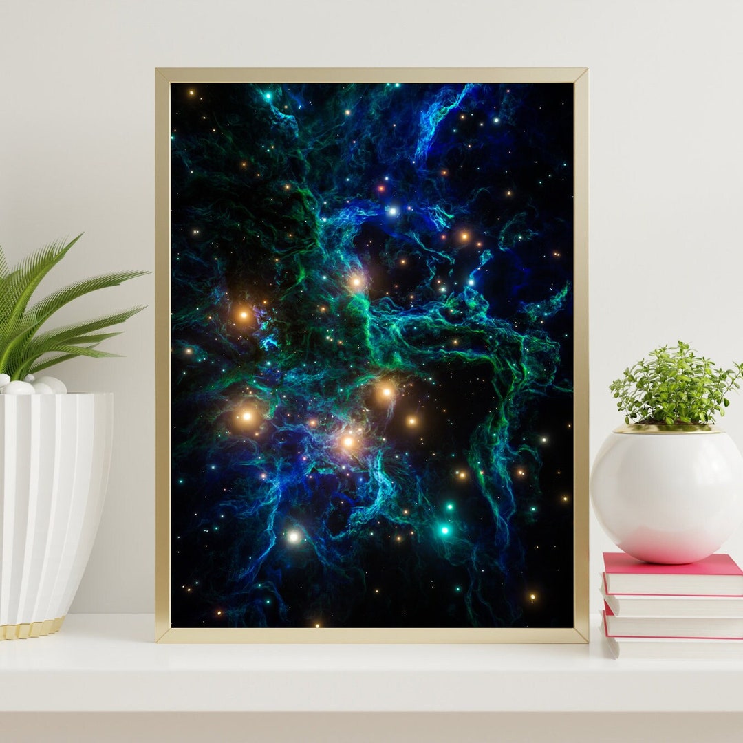 Colorful Nebula Art Print | Cosmic Space Wall Decor (digital Download ...