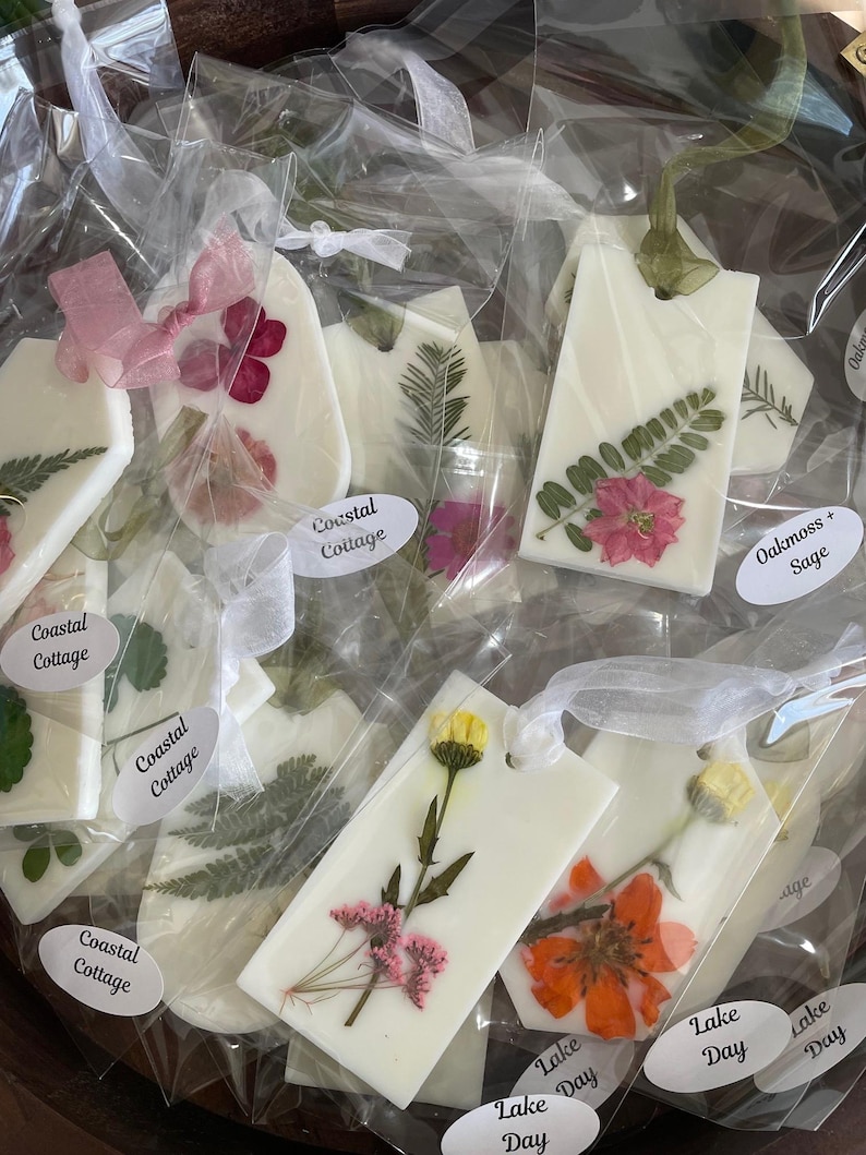 Scented Soy Wax Sachet Tablet Freshener With Dried Flowers Aromatherapy ...
