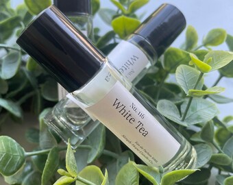 Perfume Rollerball 10ml. | Roll On Perfume | White Tea | Fresh Clean Everyday Scent | Citrus Scent