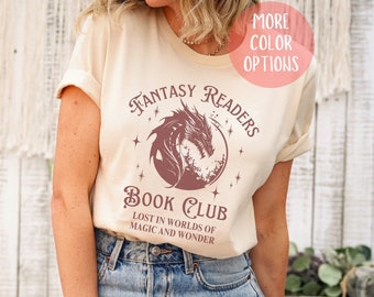 Fantasy Reader Book Club Shirt, Bookish Shirt for Romance Readers, Vintage Reading Shirt, Gift for Book Lovers, Bookish Gift, Bookworm tee