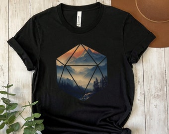 D&D Dice Shirt | D20 Tee | Cool RPG Shirt | DnD Dice TShirt | Dungeons and Dragons Inspired Tee | Gift for DnD Players | D20 Dice Shirt