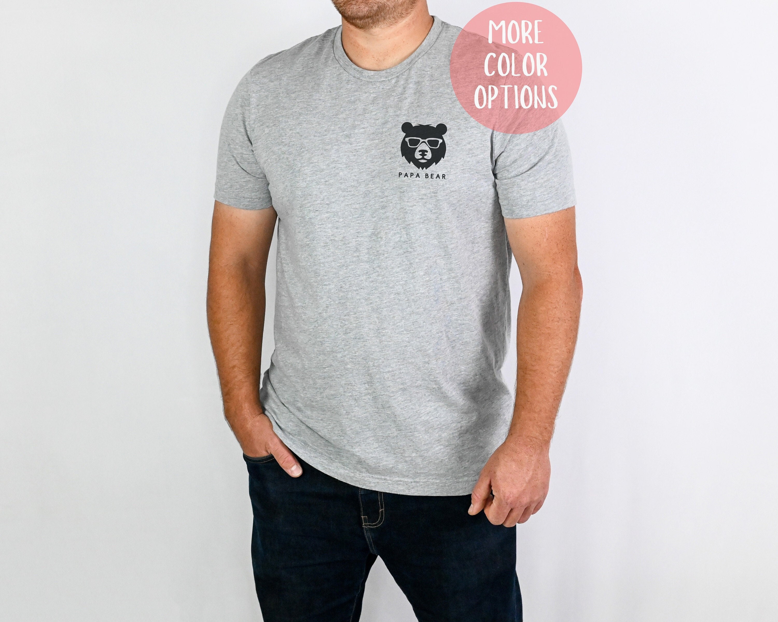 Chemise avec poche Papa Bear | -shirt papa ours | Chemise papa | Cadeau pour papa | Cadeau fête des pères | Chemise papa neuve | Ours avec des lunettes