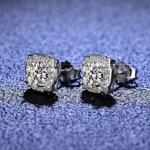 2.40 Ct GRA Certified Moissanite Earrings 14k Solid Gold zdjęcie 5