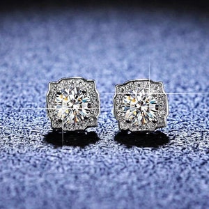 2.40 Ct GRA Certified Moissanite Earrings 14k Solid Gold zdjęcie 3