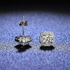 2.40 Ct GRA Certified Moissanite Earrings 14k Solid Gold zdjęcie 4