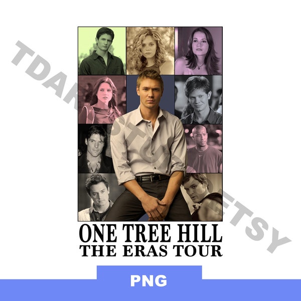 One tree hill fan png print One tree hill tijdperken tour tshirt shirt Lucas Scott merch opstrijkbare overdracht Nathan Scott print Peyton print fan cadeau