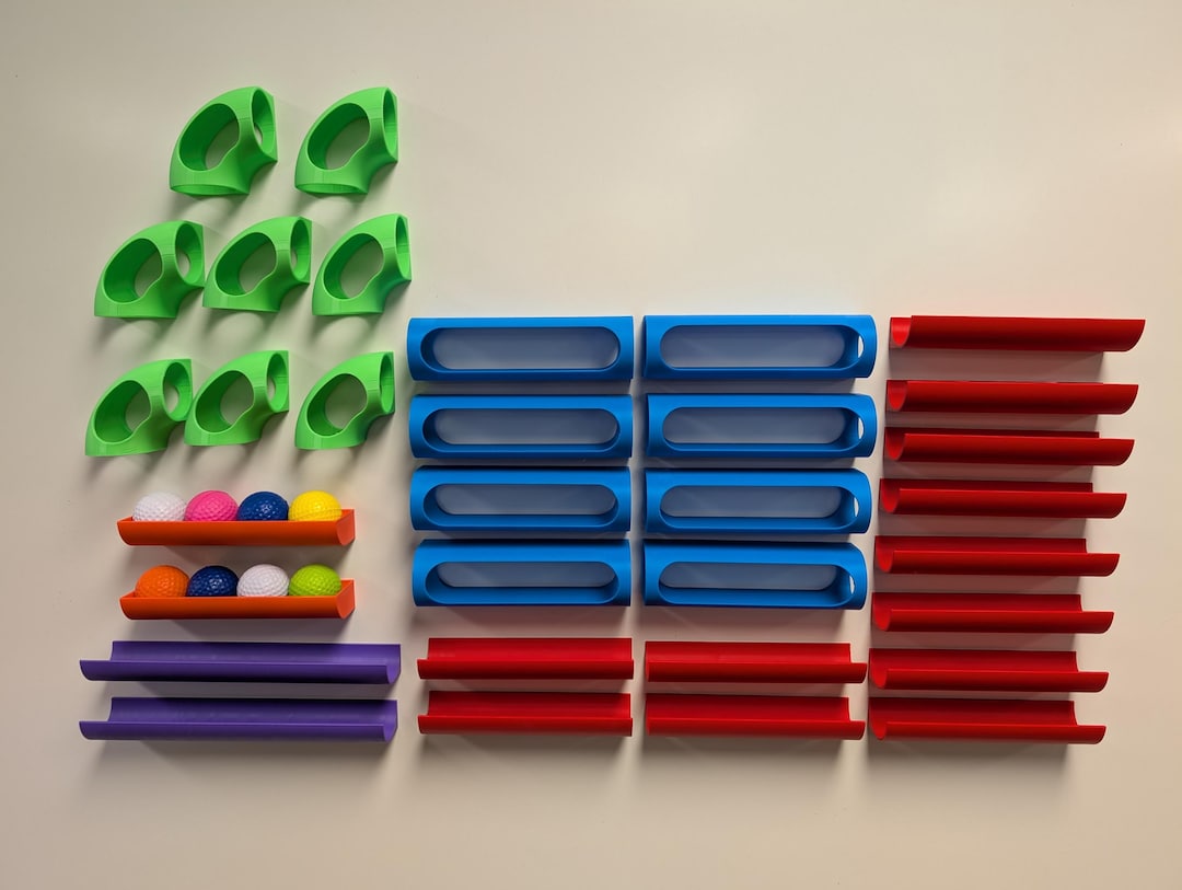 40pc STEM Magnetic Wall Giant Marble Run Toy With Pipes and Golf