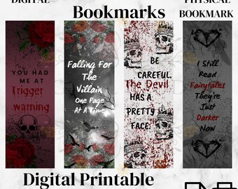 Digital Printable Bookmarks | Haunting Adeline Bookmarks | 4 Bookmarks ...