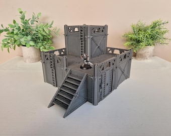 Industrial Zone 1 Tabletop Terrain Building for Warhammer 40k, Kill Team, Necromunda and more