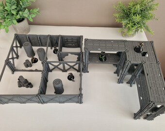 Industrial Warzone Terrain Bundle: Modular Tabletop Wargaming