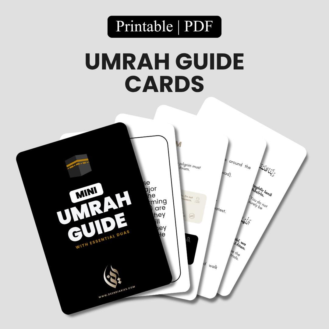 Quick Guide Umra Mini Umrah Guide, Umrah Duas, Umrah Dua Cards, Umrah Cards - Etsy