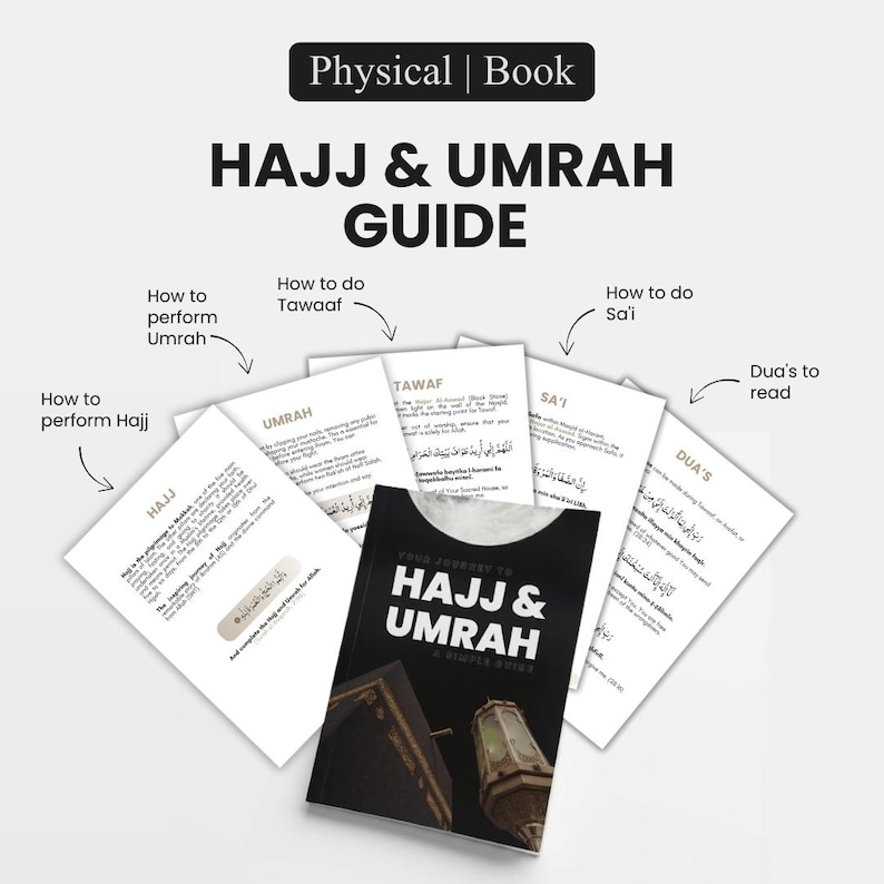 Simple Umrah Guide Hajj and Umrah Made Easy, Umrah Guide, Dua List, Hajj Guide - Etsy