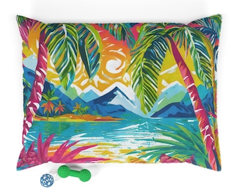 Tropical Paradise hondenbed, hondenkussen, hondenmeubilair