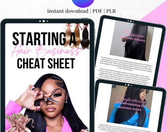 Hair Business PLR Ebook, plr, hair ebook template, Done For You, Hair Ebook, editable, canva template, Beauty ebook, plr book, hair ebooks