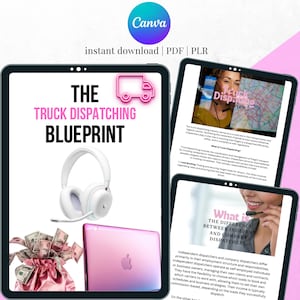 PLR Trucking, Freight Dispatch, Dispatcher, PLR, DFY, Done For You, Ebook, Canva, Truck Driver, Logistics
