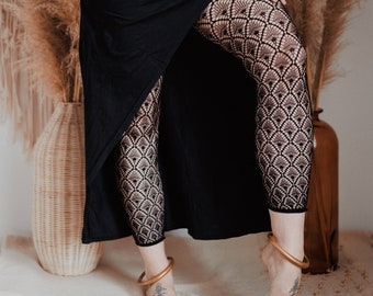 Legging | Boho | Collant | Résille | Bohème | Losange | festival | yoga |