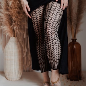 Legging | boho | collant | résille | ethnique | chevrons | festival | yoga |