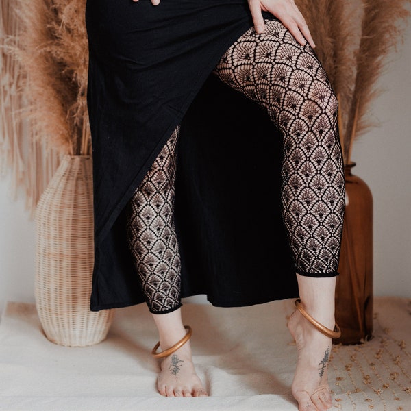 Legging | Boho | Collant | Résille | Bohème | Losange | festival | yoga |