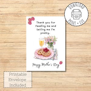 Mother&#39;s Day Brunch Card: Printable Greeting Card (Digital Download)