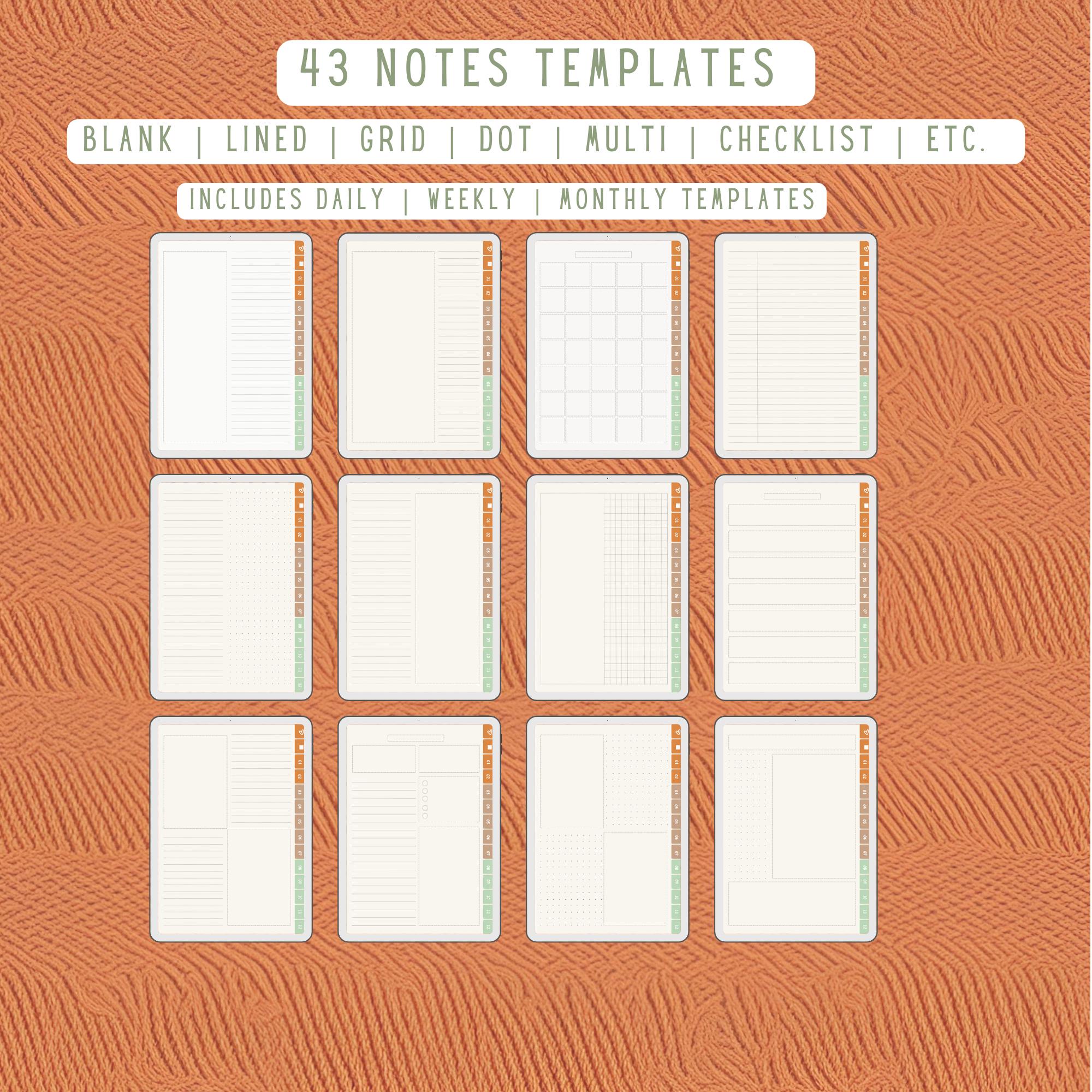 Anotation Notebook Autumn Digital Notebook With Stickers for Goodnotes and PDF Annotation ...