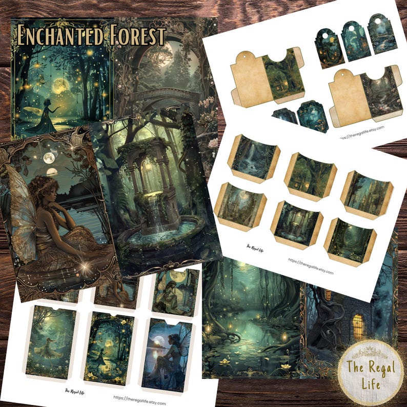 Enchanted Forest Junk Journal Kit: Fairy Tale Printable Pages (digital ...