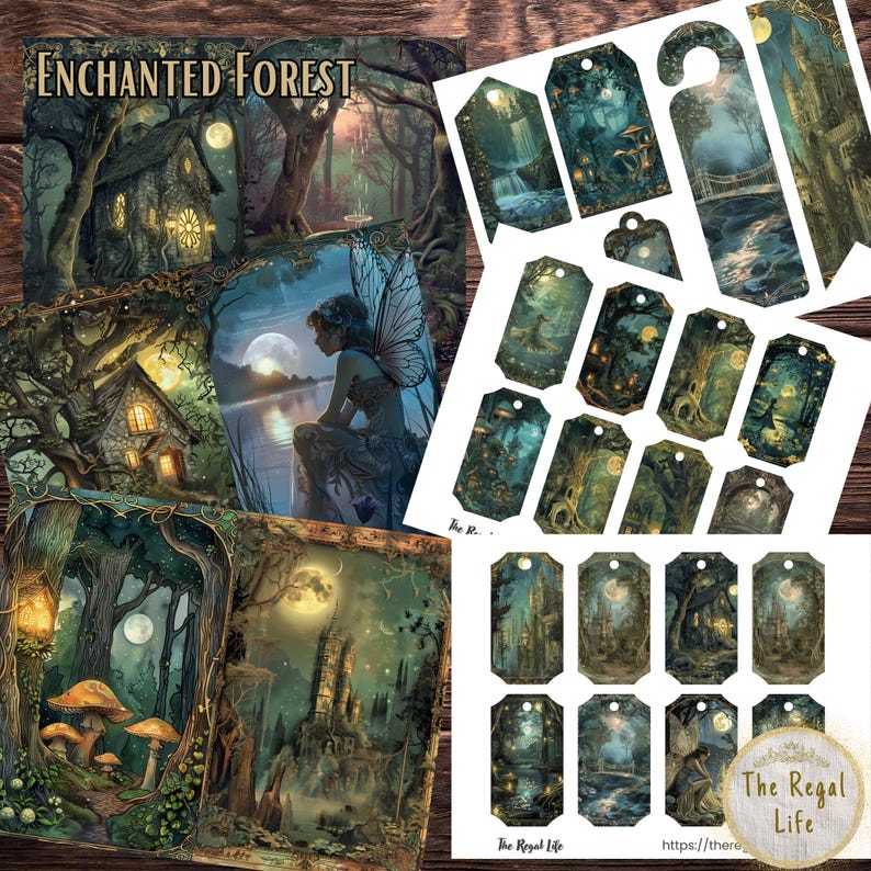 Enchanted Forest Junk Journal Kit: Fairy Tale Printable Pages (digital ...
