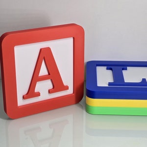 Decoración con letras del alfabeto personalizadas