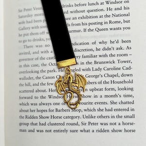 Dragon charm bookmark. Handmade