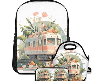 Ordinary School Bag Meal Bag Pencil Bag Combination Series｜Oxford Cloth - ergr