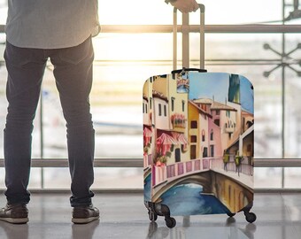 Coprivaligia ed etichetta per viaggiatori Coprivaligia Protettore per valigia per le tue esigenze di viaggio Regali unici per la luna di miele per gli sposi