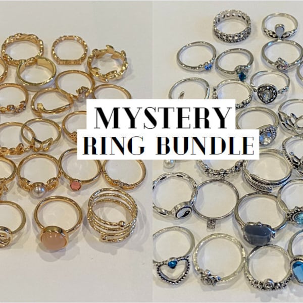 Mystery Ring Bundle: gold, silver, or y2k rings