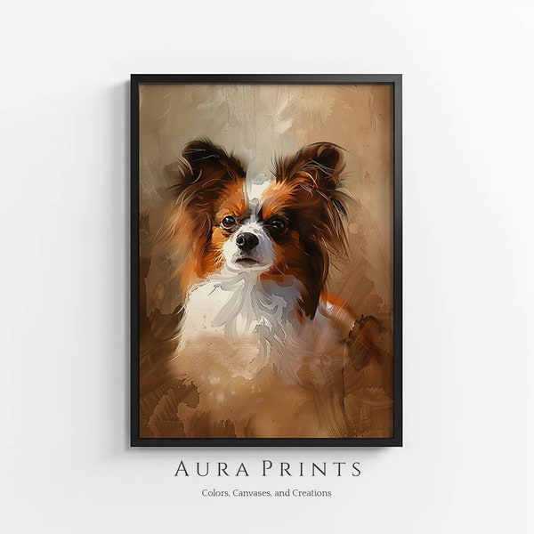 Cute Pupply Portrait Simple Background PRINTABLE Digital Painting Adorable Wall Art for Child's Play Area or Family Living Space 0626
