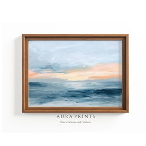 Golden Hour Beach Abstract Digital Print Summer Minimal Wall Art 0500