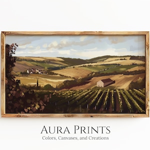 Douro Valley Digital Artwork Portuguese Vineyard Scenes for Samsung Frame TV in Muted Tones 0653