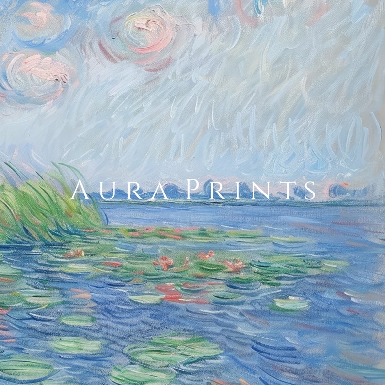 Claude Monet Water Lilies PRINTABLE Digital Wall Art Masterpiece