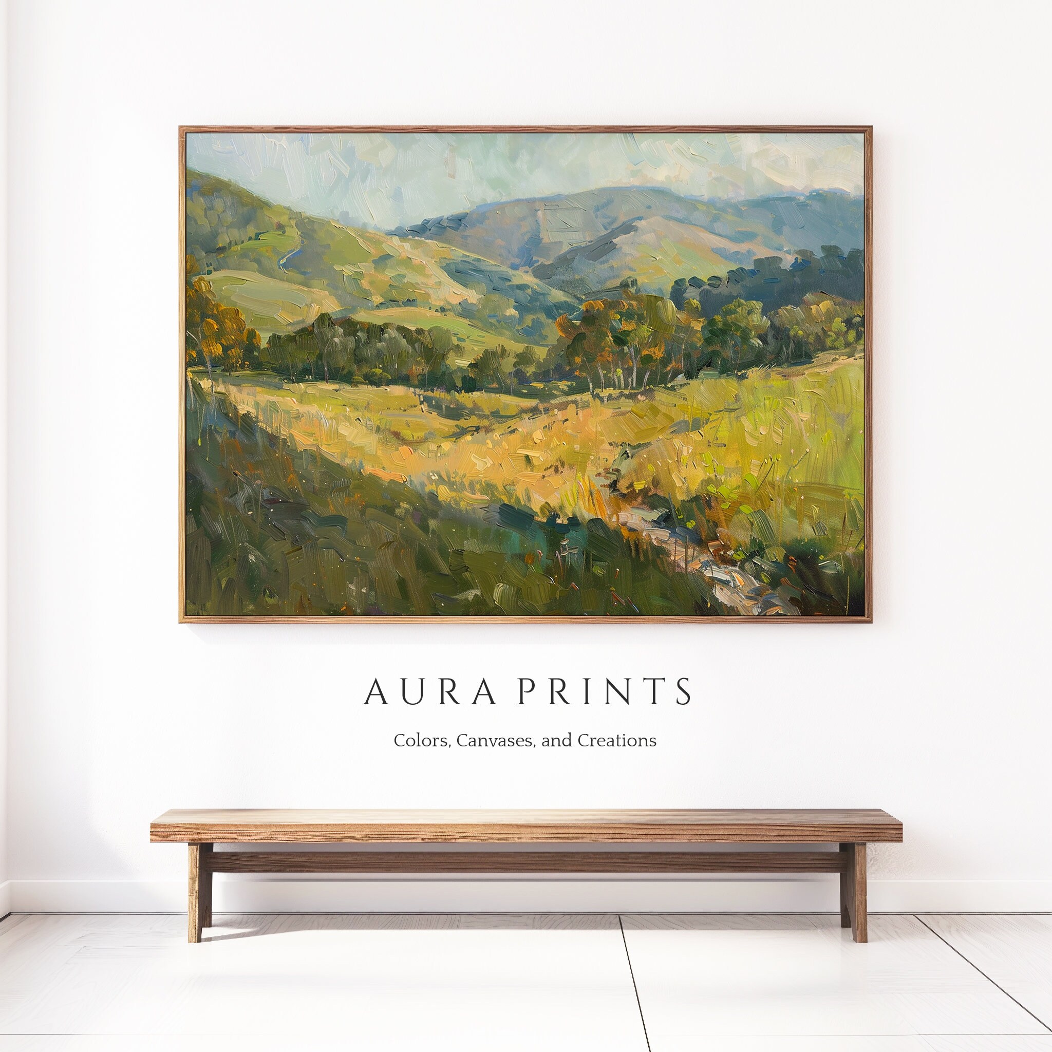 Vintage Spring Valley Painting | Digital Download | Vintage Art