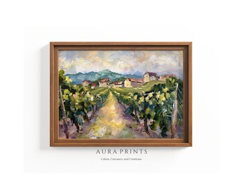 Douro Valley Wine Country in Spring PRINTABLE Digital Wall Art Farmhouse Decor for Home Bar Area 0589