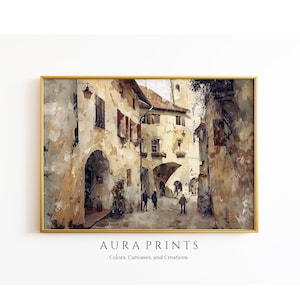 Vintage European Townscape Printable Wall Art Perfect for Spring Cottage Decor 0451
