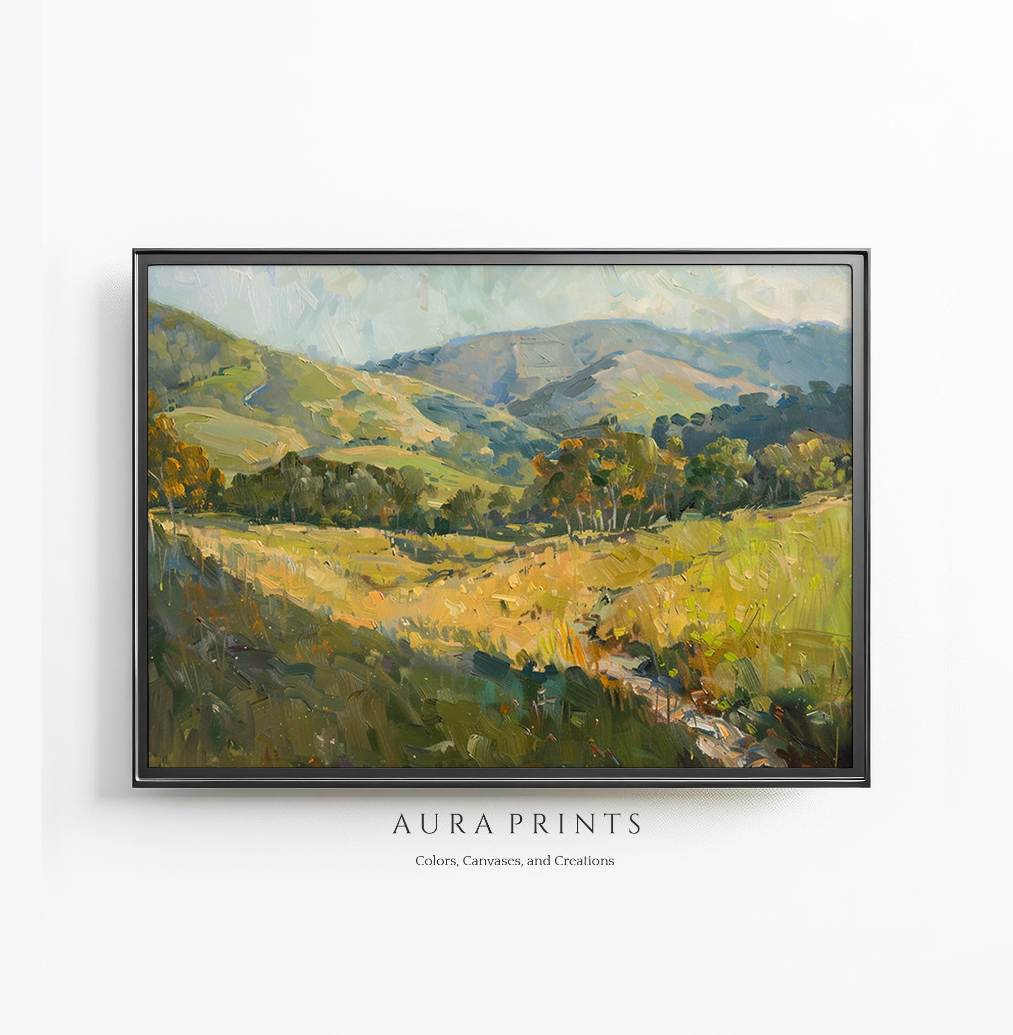 絵画 Spring in the valley Vintage Spring Valley Painting | Digital Download | Vintage Art